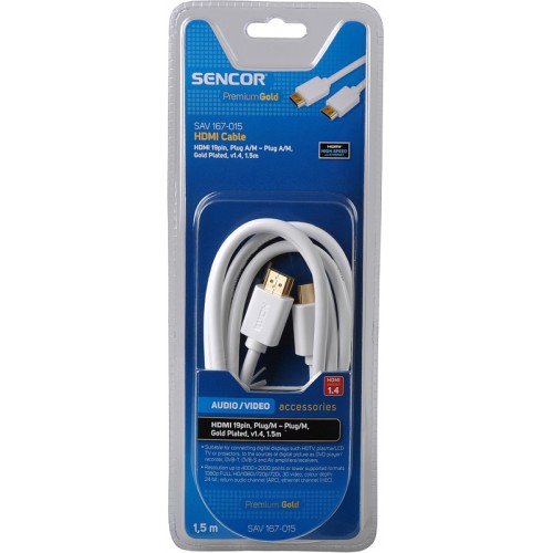 SENCOR AV kábel SAV 167-015W HDMI MM 1,5 M 1.4 PG 35042685