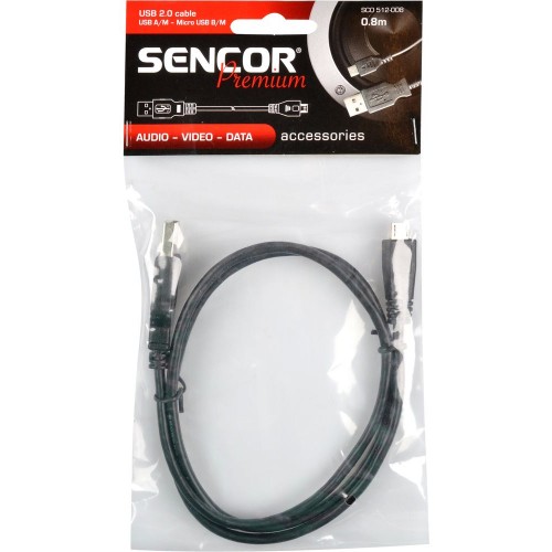 SENCOR Micro USB kábel SCO 512-008 USB A / M-Micro B 45009403