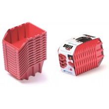 Kistenberg BINEER LONG SET Plastové úložné boxy 12 kusov, 120x77x60mm, červená KBILS12