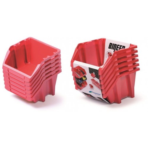 Kistenberg BINEER SHORT SET Plastové úložné boxy 6 kusov, 214x198x238mm, červená KBISS22