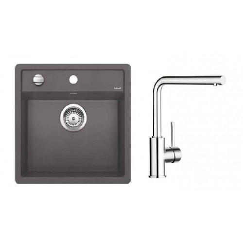 BLANCO SET drez DALAGO 5 káva + drezová batéria MILA chróm