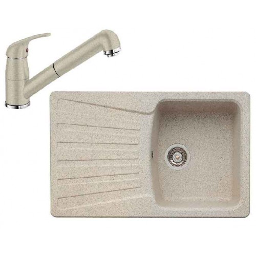 BLANCO SET drez NOVA 45 S Silgranit + drezová batéria DARAS-S piesok