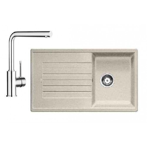 BLANCO SET drez ZIA 45 SL piesok SILGRANIT + drezová batéria MILA chróm