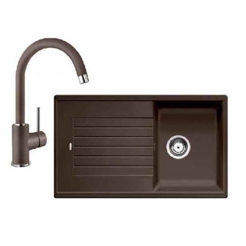 BLANCO SET 16 drez ZIA 45 SL + drezová batéria MIDA káva