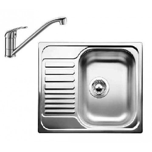 BLANCO SET03TIPO45 S Mini nerez+drez.batéria Daras chróm vyvŕtanie diera-odkvapkať VĹAVO