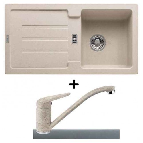 Franke SET G27 granitový drez STG 614 pieskový melír + drezová batéria FC 9541.085 Franke SET G27 granitový drez STG 614 pieskový melír + drezová batéria FC 9541.085