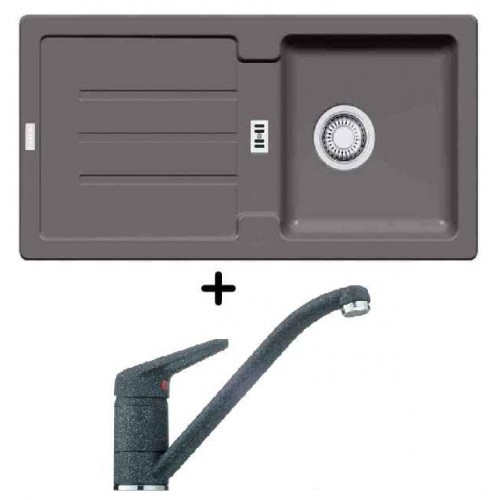 Franke SET G27 granitový drez STG 614 sivý kameň + drezová batéria FC 9541.084