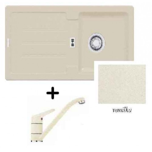 Franke SET G27 granitový drez STG 614 vanilka + drezová batéria FC 9541.073 Franke SET G27 granitový drez STG 614 vanilka + drezová batéria FC 9541.073
