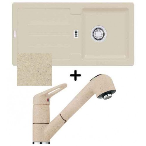 Franke SET G28 granitový drez STG 614 sahara + drezová batéria FC 9547.082