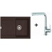 Franke SET G39 granitový drez MRG 611.070 tmavo hnedá + drezová batéria Samoa