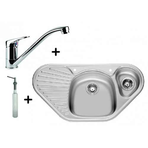 Franke SET N40 nerezový drez MON 651 E + drezová batéria FC 1839 + dávkovač saponátu HC 20 Franke SET N40 nerezový drez MON 651 E + drezová batéria FC 1839 + dávkovač saponátu HC 20