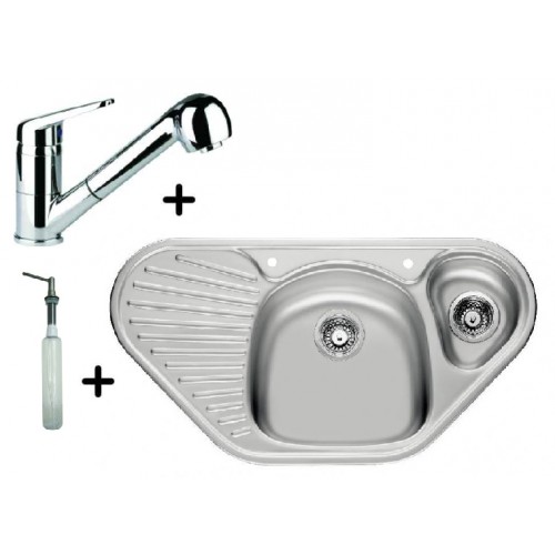 Franke SET N41 nerezový drez MON 651 E + drezová batéria FC 9547.031 + dávkovač HC 20 Franke SET N41 nerezový drez MON 651 E + drezová batéria FC 9547.031 + dávkovač HC 20