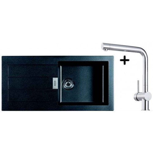 Franke SET T15 tectonitový drez SID 611 čierna + drezová batéria Samoa Franke SET T15 tectonitový drez SID 611 čierna + drezová batéria Samoa