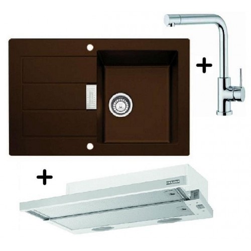 Franke SET T18 tectonitový drez SID 611-78 hneda + drezová batéria Samoa + FTC 6032 GR/XS Franke SET T18 tectonitový drez SID 611-78 hneda + drezová batéria Samoa + FTC 6032 GR/XS