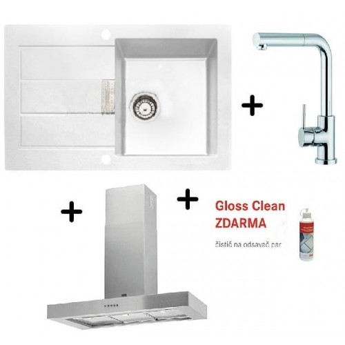 Franke SET T20 tectonitový drez SID 611-78 biela + drezová batéria FN 0147 + FDF 9046 XS Franke SET T20 tectonitový drez SID 611-78 biela + drezová batéria FN 0147 + FDF 9046 XS