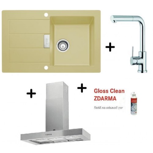 Franke SET T20 tectonitový drez SID 611-78 kávová + drezová batéria FN 0147 + FDF 9046 XS