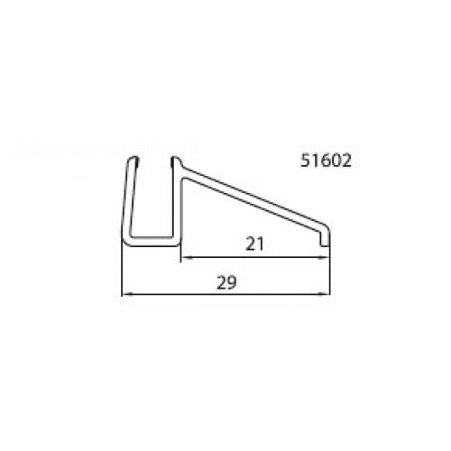 RONAL vodorovné tesnenia na 6 mm skla 51602