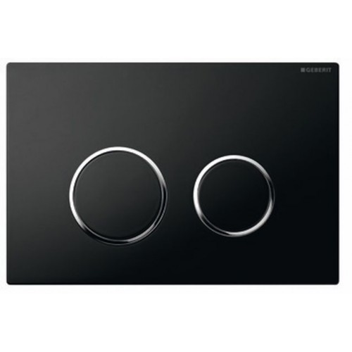 GEBERIT - ovládacie tlačidlo SIGMA 20, plast, čierna / pochrom. lesklá 115.778.KM.1