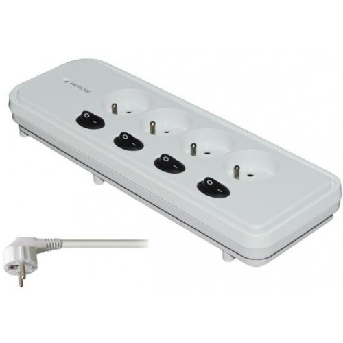 Solight prepäťová ochrana PO43, 630J, 4z, 3m + 4x vypínač