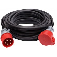 Solight predlžovací kábel 25m, 400V / 32A, čierna, PS64-32A