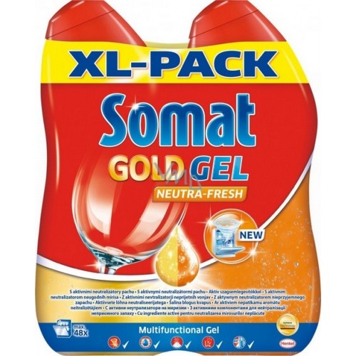 SOMAT Gold gél 48 dávok NeutraFresh 2x600ml SOMAT Gold gél 48 dávok NeutraFresh 2x600ml