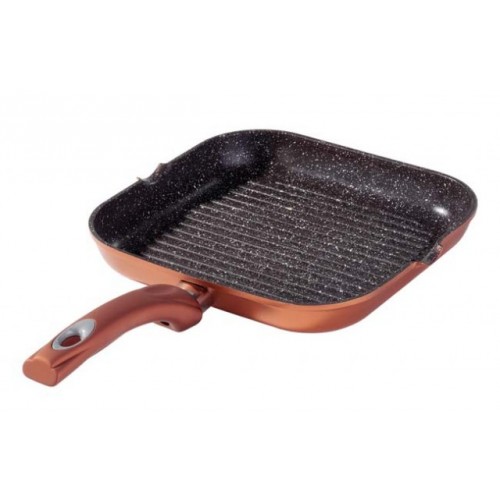 STONELINE Panvica grilovacia s mramorovým povrchom 28, oranžová WX-1488