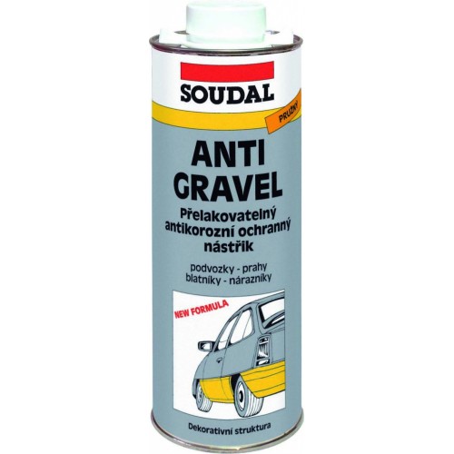 SOUDAL Antigravel prelakovateľný nástrek 1 kg, čierna SOUDAL Antigravel prelakovateľný nástrek 1 kg, čierna