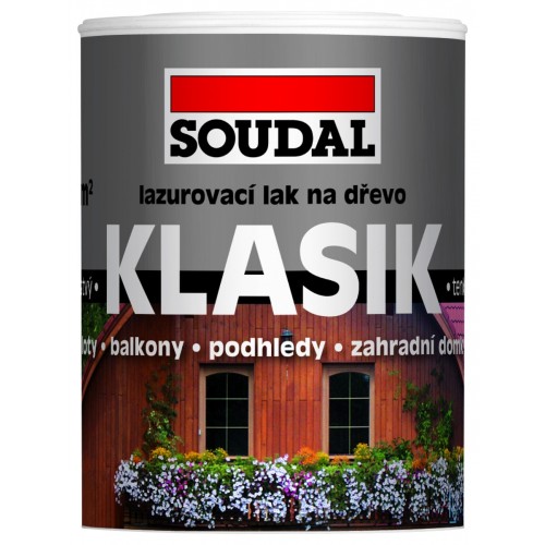 SOUDAL KLASIK LAZURA lazúrovací lak na drevo 5 l, palisander