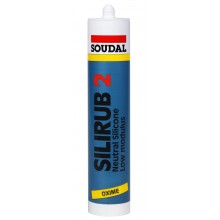 SOUDAL SILIRUB 2 neutrálny silikónový tmel 310 ml, biela