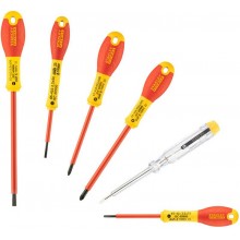 Stanley 0-65-443 FatMax 6dielna sada skrutkovačov izolovaných 1000V (paralelný/Pozidriv)