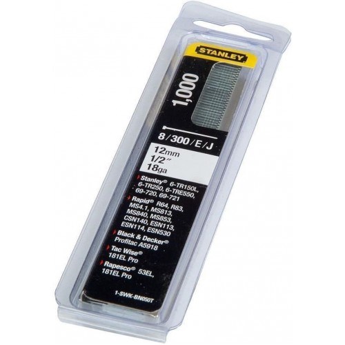 Stanley 1-SWK-BN050T 12 mm/1/2"/18 Kolárske klince typ 8/300/E/J, 1000ks