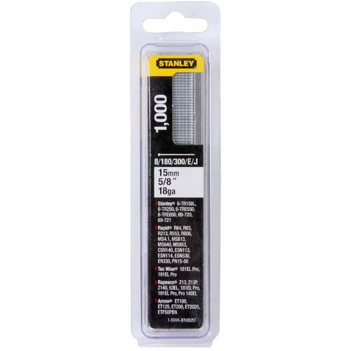 Stanley 1-SWK-BN0625T 15mm/5/8"/18 Kolárske klince typ 8/300/E/J, 1000ks