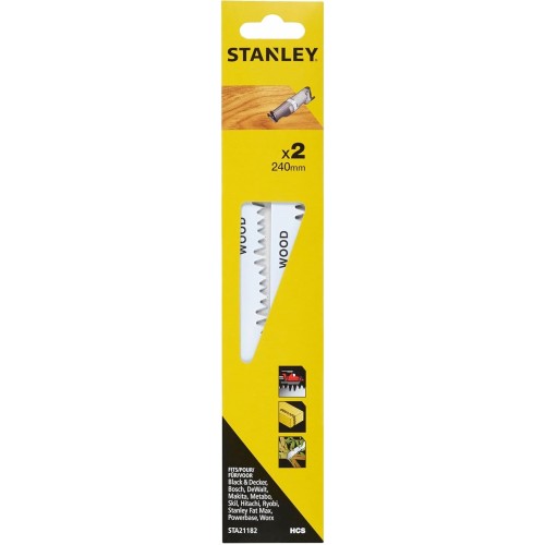 Stanley STA21182 Pílové listy HCS na vetvy pre mečovú pílu, dĺžka 240mm, 2ks