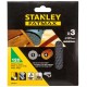 Stanley STA39257-XJ Brúsne mriežky pre excentrickú brúsku 125mm, P120, 3ks