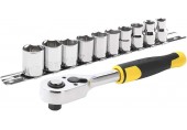 Stanley STMT82670-0 11dielna sada 3/8" račne s 12hrannými hlavicami (8-17 mm)