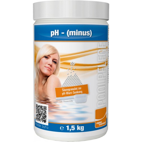 Bazénová úprava pH mínus Granulat, 1,5 kg, Aquacorrect 070160 Bazénová úprava pH mínus Granulat, 1,5 kg, Aquacorrect 070160