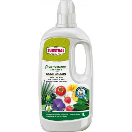 SUBSTRAL Organické hnojivo PERFORMANCE ORGANICS tekuté - dom a balkón 1L 1714101OR