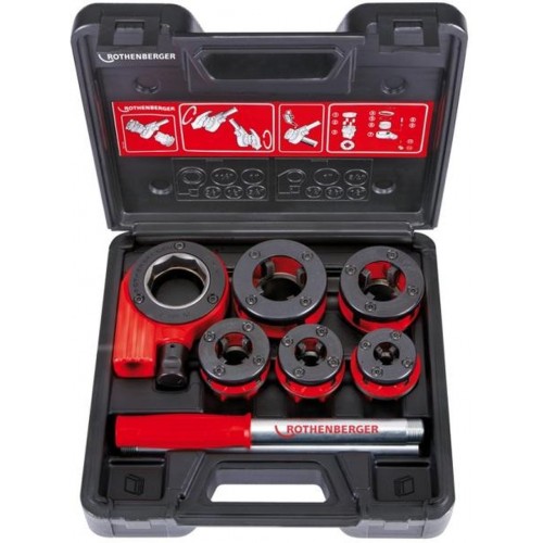 Rothenberger SUPER CUT-Set, Ručná závitnica BSPT R, 3 / 8-1.1 / 4 "i.case 70790X Rothenberger SUPER CUT-Set, Ručná závitnica BSPT R, 3 / 8-1.1 / 4 "i.case 70790X