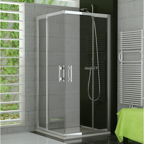 RONAL TED2 TOP-Line rohový vstup 100cm, pravý diel, aluchrom / línie TED2G10005051