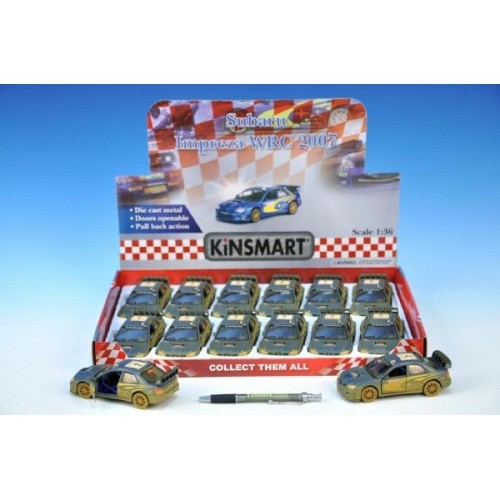 Auto Kinsmart Subaru Impreza WRC 2007 kov 12,5 cm na spätné natiahnutie 60520021