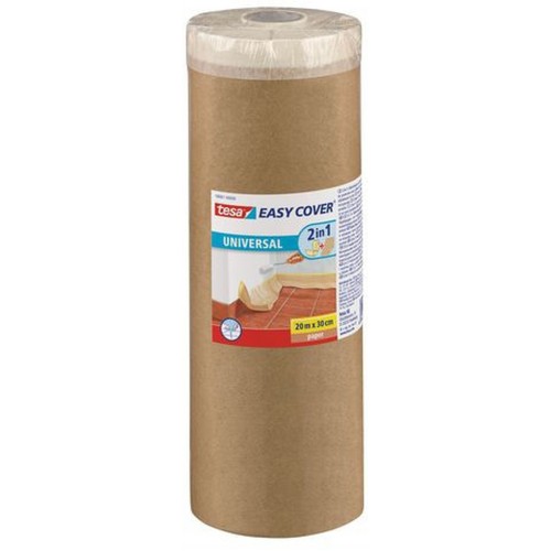 TESA Easy Cover zakrývací papier, maliarska páska a náplň, svetlo hnedá, 20m x 3m 58881-00