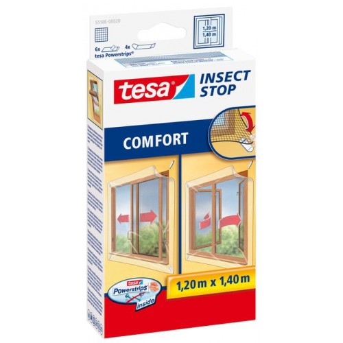 TESA Sieť proti hmyzu na posuvné okná COMFORT, biela, 1,2m x 1,4m TESA Sieť proti hmyzu na posuvné okná COMFORT, biela, 1,2m x 1,4m