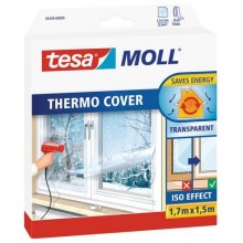 TESA MOLL Thermo Cover, transparentná fólie na rám okna, priehľadná, 1,7m x 1,5m