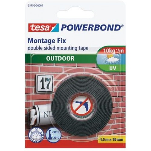 ESA Powerbond Montážna obojstranná penová páska pre exteriér, biela, 1,5m x 19mm 55750