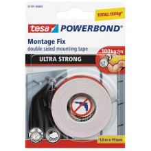 TESA Powerbond Ultra Strong obojstranná montážna páska, biela, 1,5m x 19mm 55791