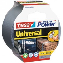 TESA Opravná páska Extra Power Universal, textilné, silne lepivá, strieborná, 10m x 50mm