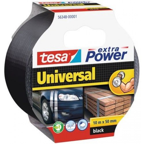 TESA Opravná páska Extra Power Universal, textilné, silne lepivá, čierna, 10m x 50mm TESA Opravná páska Extra Power Universal, textilné, silne lepivá, čierna, 10m x 50mm