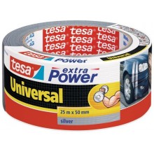 TESA Opravná páska Extra Power Universal, textilná, silne lepivá, strieb, 25mx50mm 56388