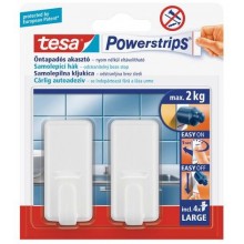 TESA Powerstrips háčik obdĺžnikový veľký biely plast, nosnosť 2kg 58010-00131-01