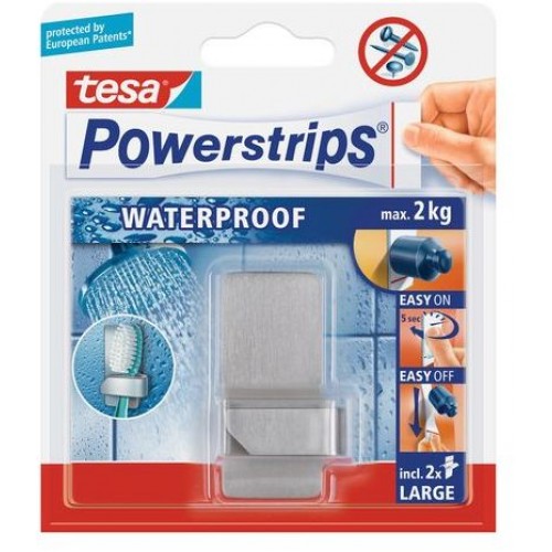 TESA Powerstrips Waterproof háčik vodeodolný, na zubnú kefku, nehrdzavejúca oceľ, 59708 TESA Powerstrips Waterproof háčik vodeodolný, na zubnú kefku, nehrdzavejúca oceľ, 59708